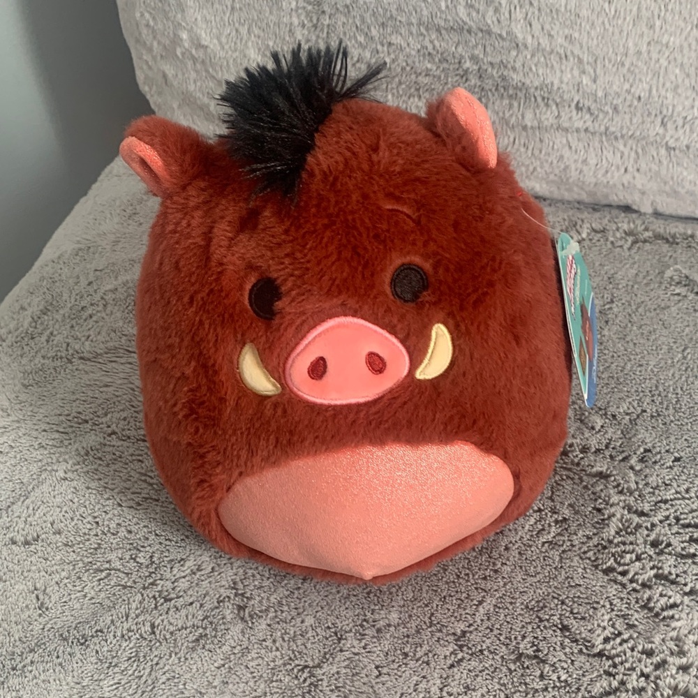 🆕-DISNEYS Fuzz A Mallows BY Squishmallows The Lion King’s Pumbaa Brown Plush